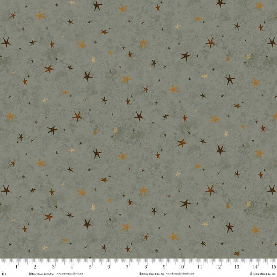 Seeing Stars Basics - Sage Green - by Janet Nesbitt for Henry Glass Fabrics