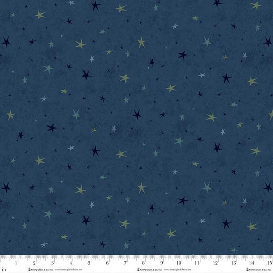 Seeing Stars Basics - Indigo - by Janet Nesbitt for Henry Glass Fabrics