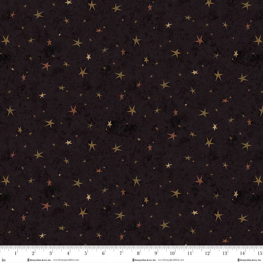 Seeing Stars Basics - Light Black - by Janet Nesbitt for Henry Glass Fabrics