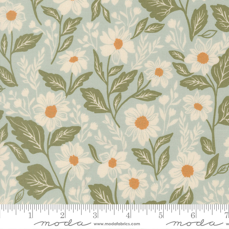 True Love - Main Print in Robins Egg - by Lella Boutique for Moda Fabrics