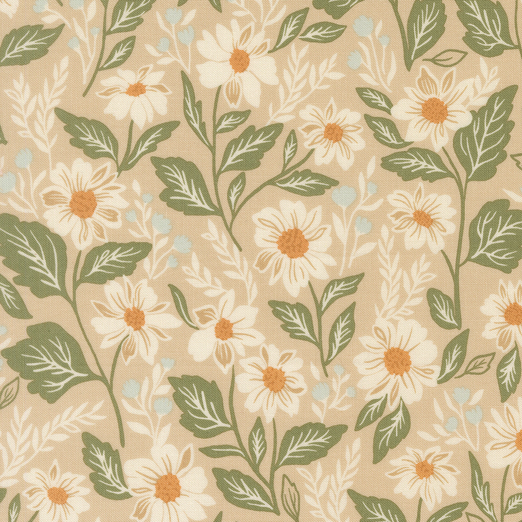 True Love - Main Print in Oatmeal - by Lella Boutique for Moda Fabrics