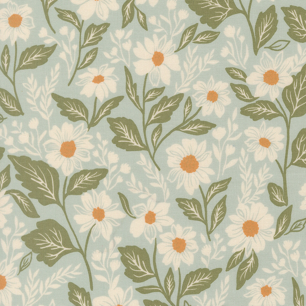 True Love - Main Print in Robins Egg - by Lella Boutique for Moda Fabrics