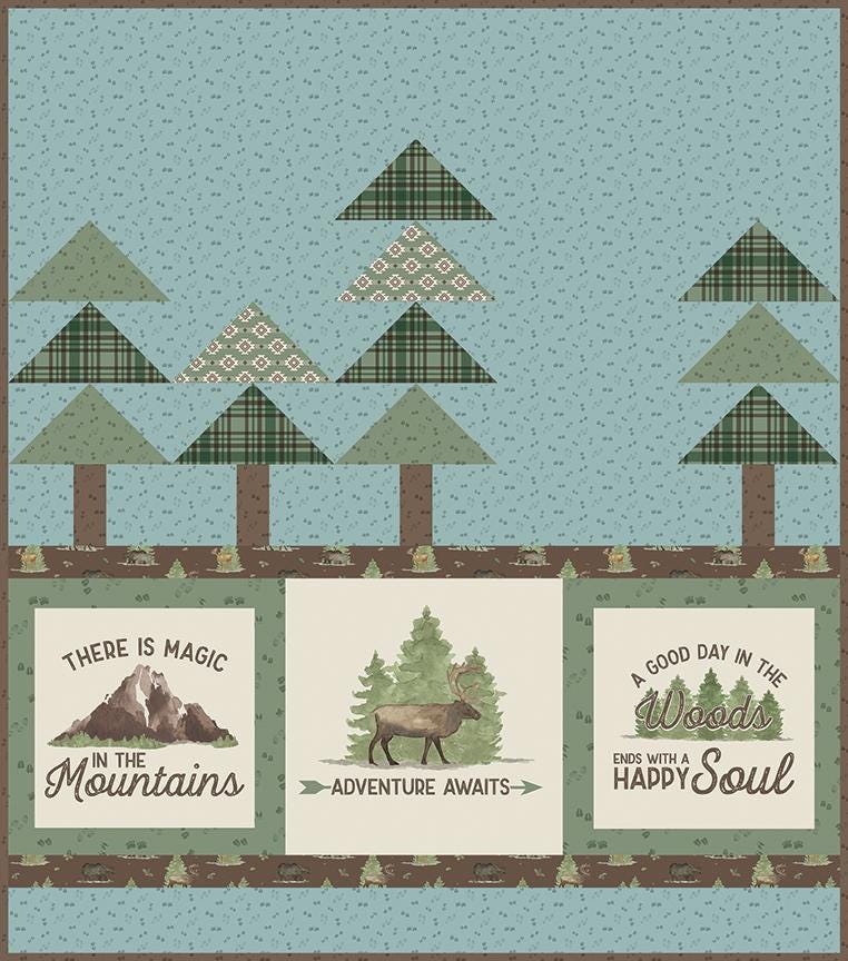 Let's Get Lost in the Woods - Adventure Awaits Panel - by Tara Reed for Riley Blake Designs