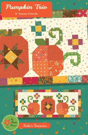 Pumpkin Trio Table Runner Pattern by Heather Peterson of Anka's Treasures