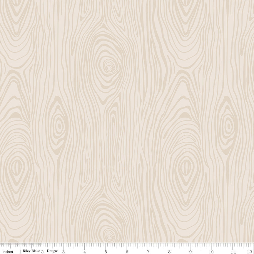 Elmer and Elois Woodgrain Latte by Deena Rutter for Riley Blake Designs