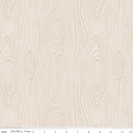 Elmer and Elois Woodgrain Latte by Deena Rutter for Riley Blake Designs