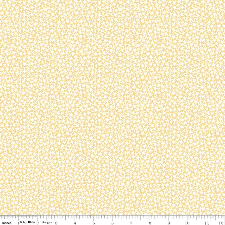 Sunshine and Sweet Tea - Sweet Alyssum Sunshine Print - by Amanda Castor of Material Girl Quilts for Riley Blake Designs