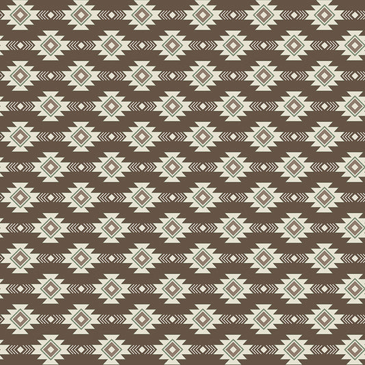 Let's Get Lost in the Woods - Geometric Brown - by Tara Reed for Riley Blake Designs