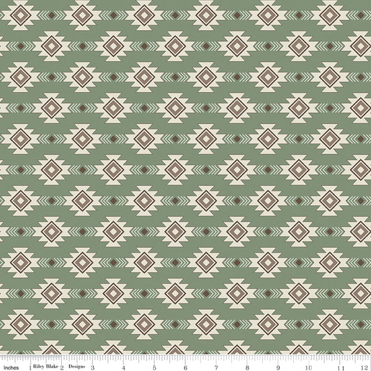 Let's Get Lost in the Woods - Geometric Sage - by Tara Reed for Riley Blake Designs