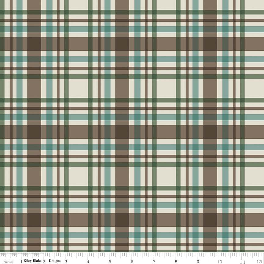 Let's Get Lost in the Woods - Plaid Off White - by Tara Reed for Riley Blake Designs