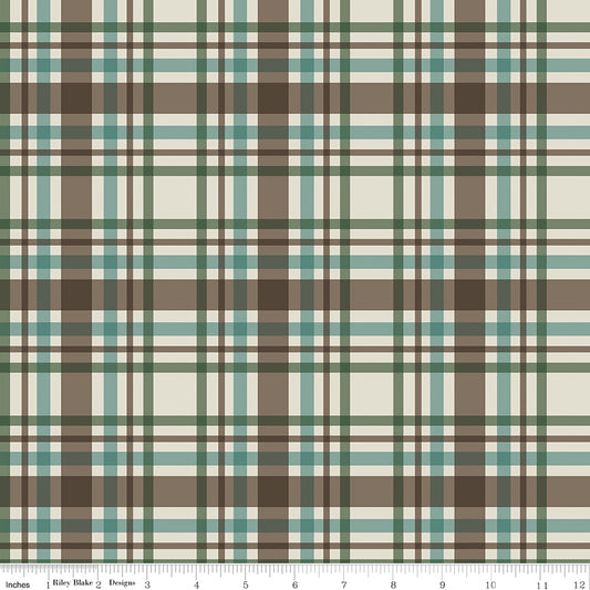 Let's Get Lost in the Woods - Plaid Off White - by Tara Reed for Riley Blake Designs