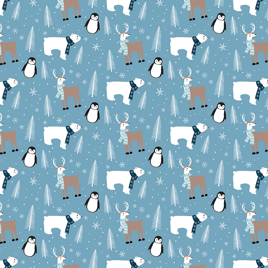 Winter Magic - Main Print Blue - by Dani Mogstad for Riley Blake Designs