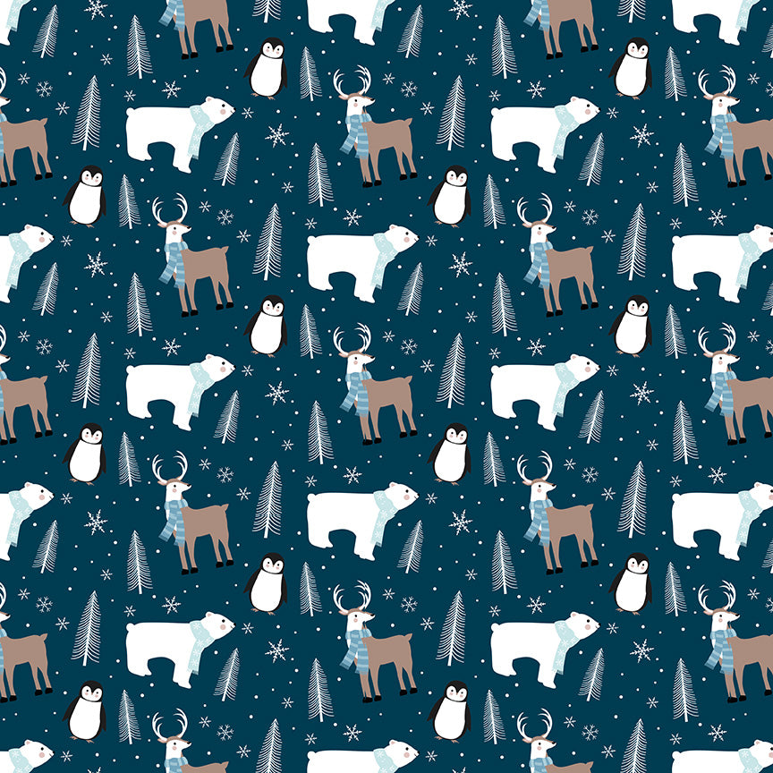 Winter Magic - Main Print Navy - by Dani Mogstad for Riley Blake Designs