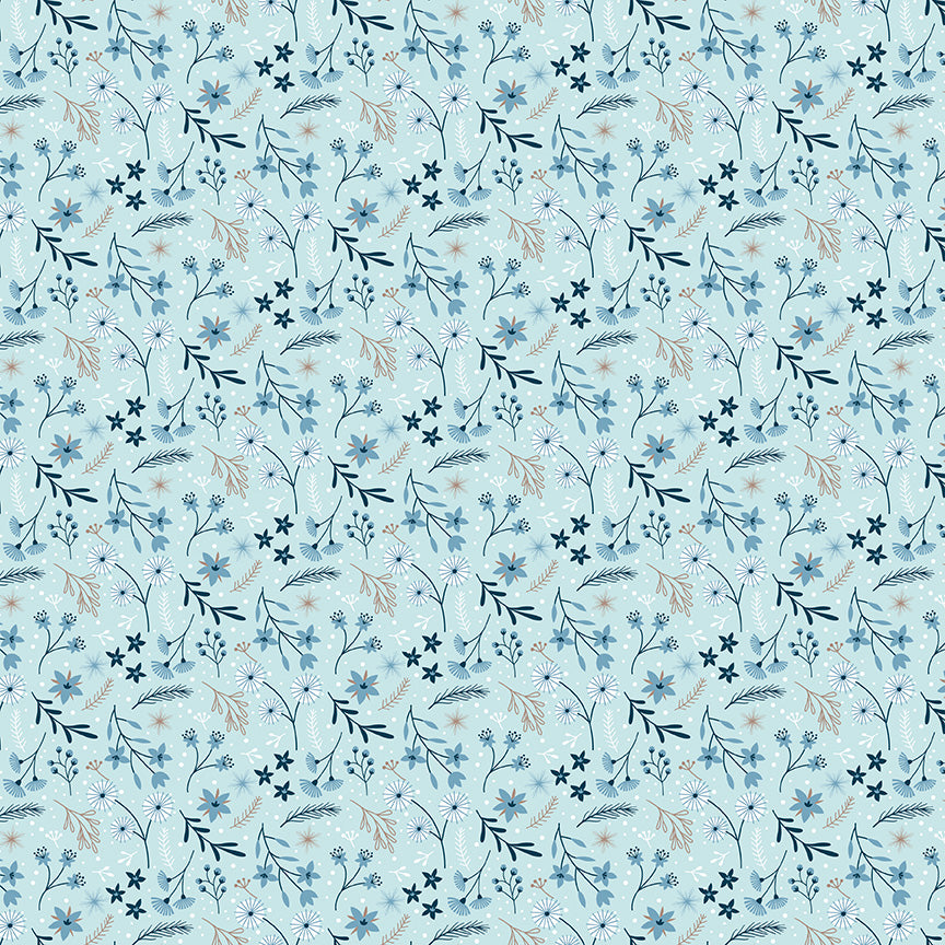 Winter Magic - Floral Aqua - by Dani Mogstad for Riley Blake Designs