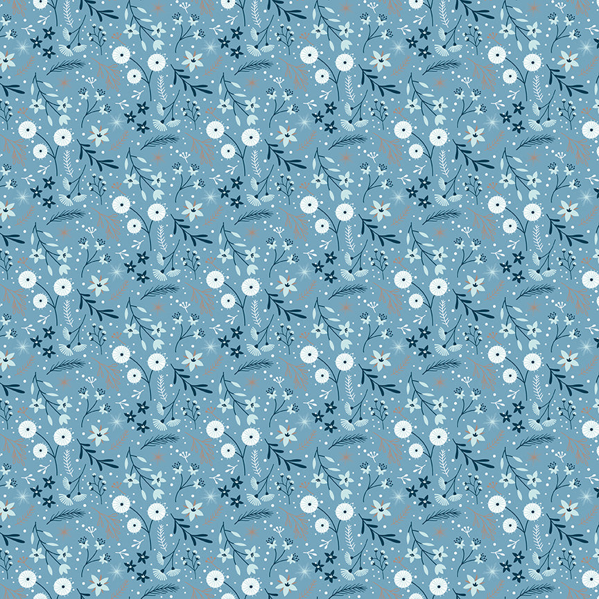 Winter Magic - Floral Blue - by Dani Mogstad for Riley Blake Designs