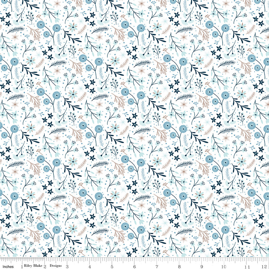 Winter Magic - Floral White - by Dani Mogstad for Riley Blake Designs