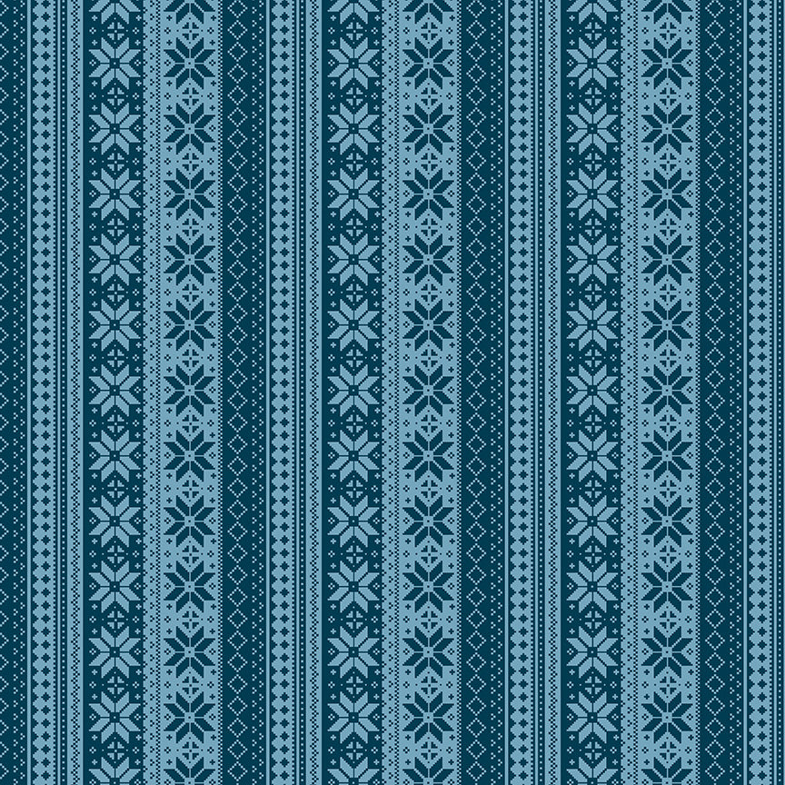 Winter Magic - Sweater Stripe Navy - by Dani Mogstad for Riley Blake Designs