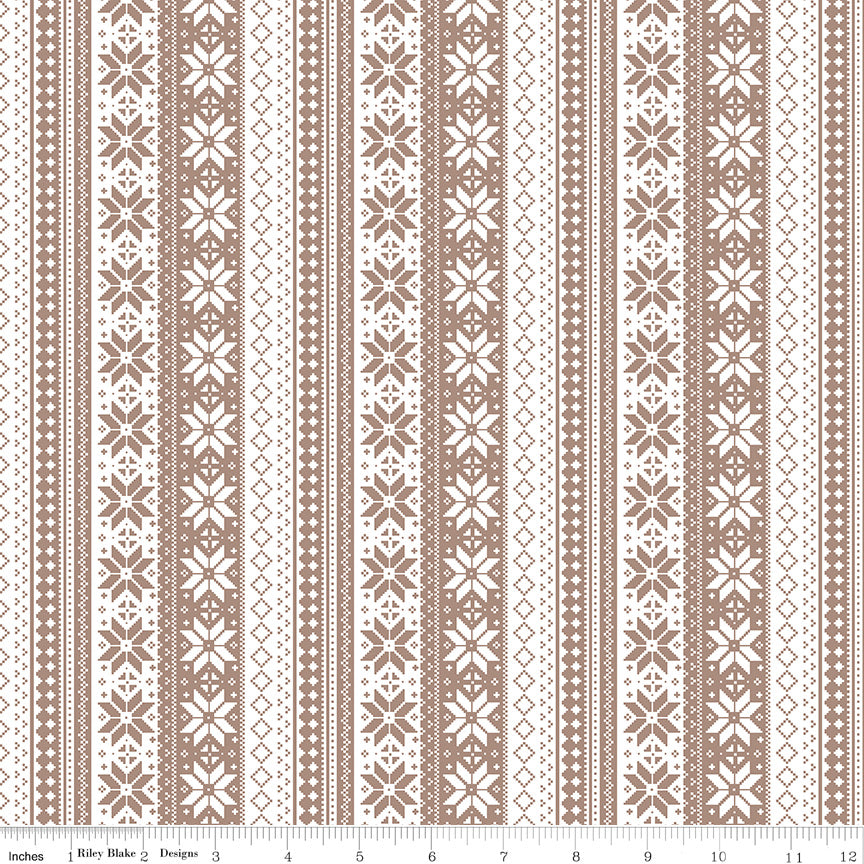 Winter Magic - Sweater Stripe Tea Dye - by Dani Mogstad for Riley Blake Designs