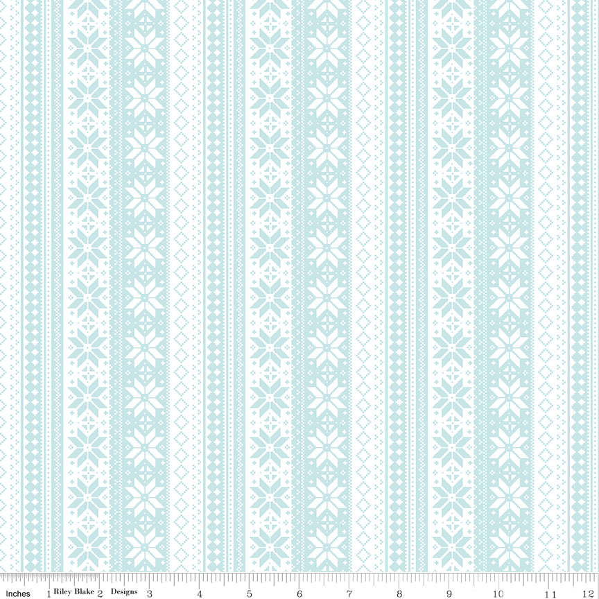 Winter Magic - Sweater Stripe White - by Dani Mogstad for Riley Blake Designs