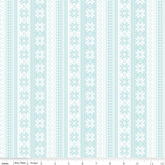 Winter Magic - Sweater Stripe White - by Dani Mogstad for Riley Blake Designs