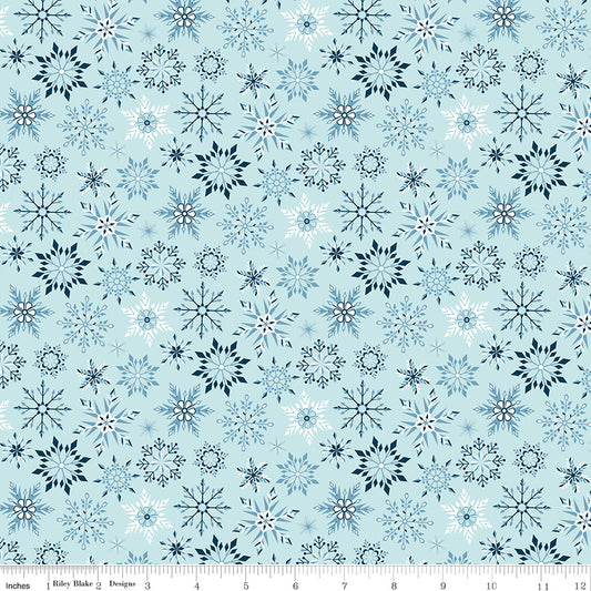 Winter Magic - Snowflakes Aqua - by Dani Mogstad for Riley Blake Designs