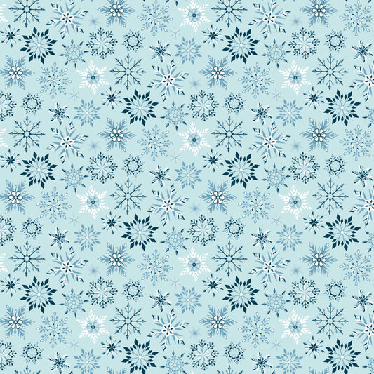 Winter Magic - Snowflakes Aqua - by Dani Mogstad for Riley Blake Designs