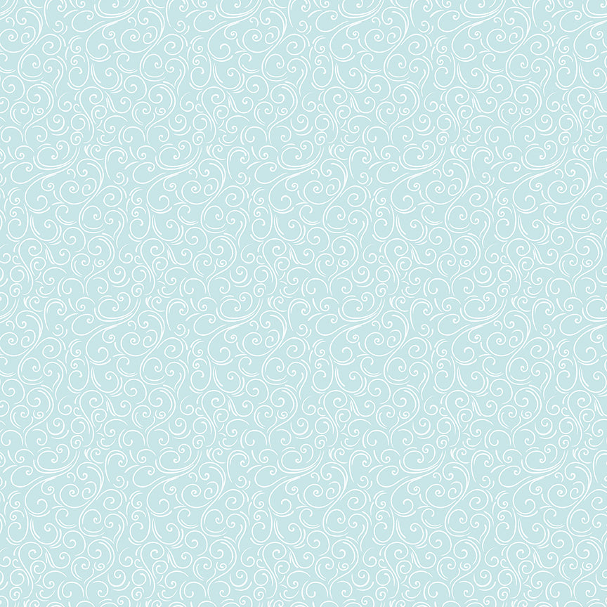 Winter Magic - Swirls Aqua - Dani Mogstad for Riley Blake Designs
