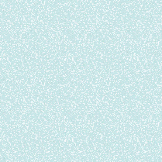 Winter Magic - Swirls Aqua - Dani Mogstad for Riley Blake Designs