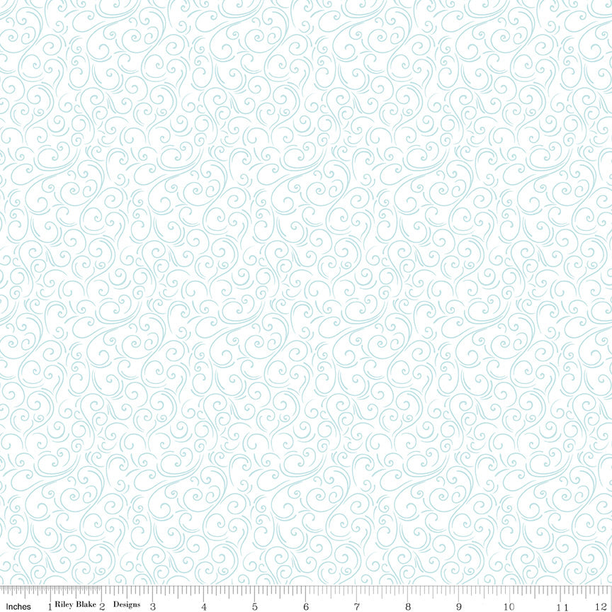 Winter Magic - Swirls White - Dani Mogstad for Riley Blake Designs