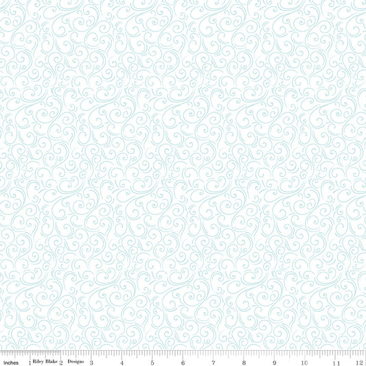 Winter Magic - Swirls White - Dani Mogstad for Riley Blake Designs