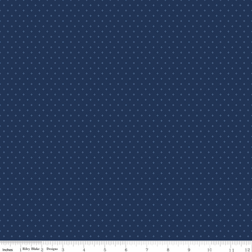 Essence Collection - Foils Print in Navy - by Fran Gulick of Cotton and Joy for Riley Blake Designs
