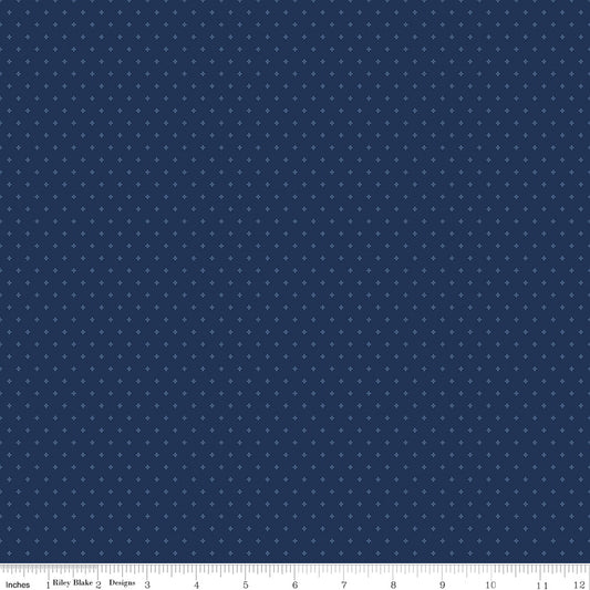 Essence Collection - Foils Print in Navy - by Fran Gulick of Cotton and Joy for Riley Blake Designs