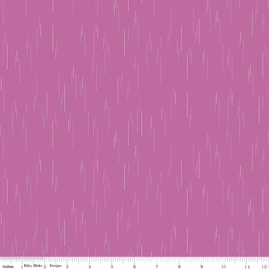 Essence Collection - Raindrops Print in Fuchsia - by Fran Gulick of Cotton and Joy for Riley Blake Designs