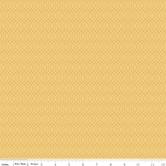 Essence Collection - Lattice Print in Beehive - by Fran Gulick of Cotton and Joy for Riley Blake Designs