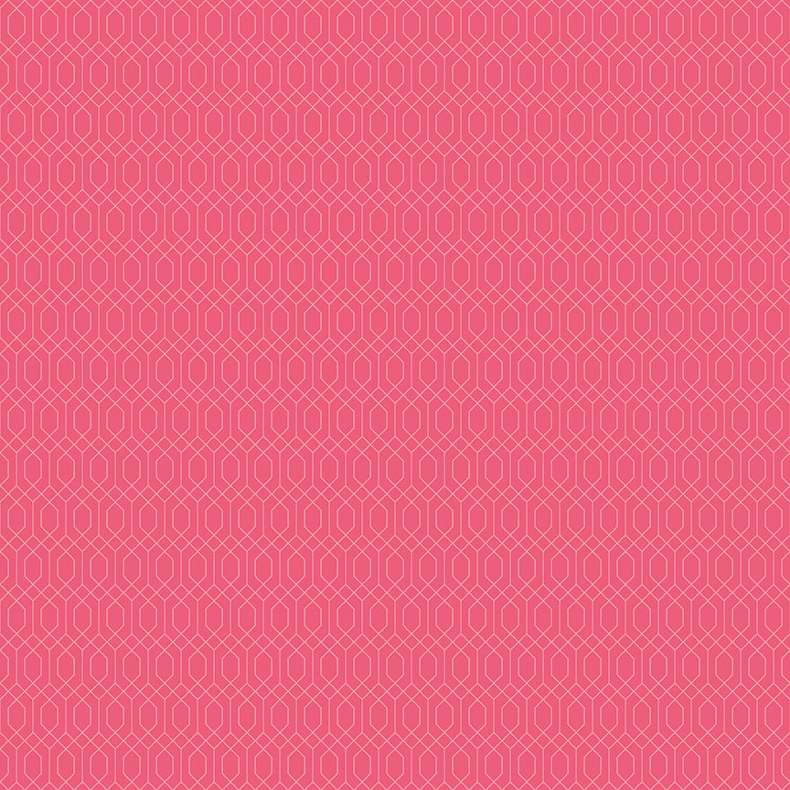 Essence Collection - Lattice Print in Hot Pink - by Fran Gulick of Cotton and Joy for Riley Blake Designs