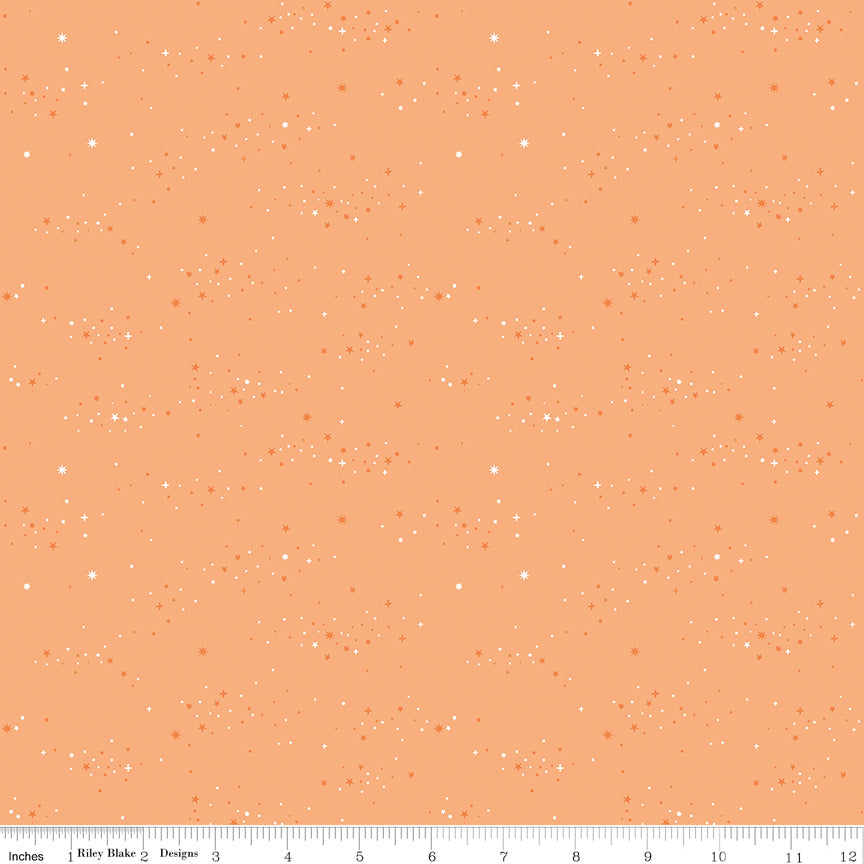 Essence Collection - Starlight Print in Marmalade - by Fran Gulick of Cotton and Joy for Riley Blake Designs