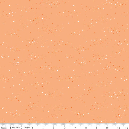 Essence Collection - Starlight Print in Marmalade - by Fran Gulick of Cotton and Joy for Riley Blake Designs