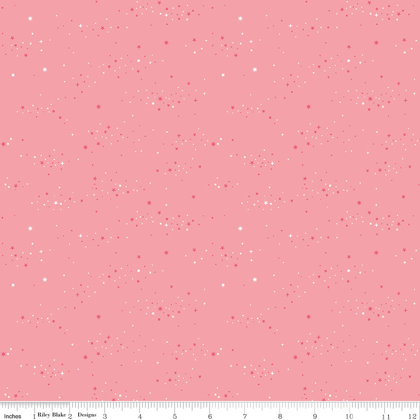 Essence Collection - Starlight Print in Pink - by Fran Gulick of Cotton and Joy for Riley Blake Designs