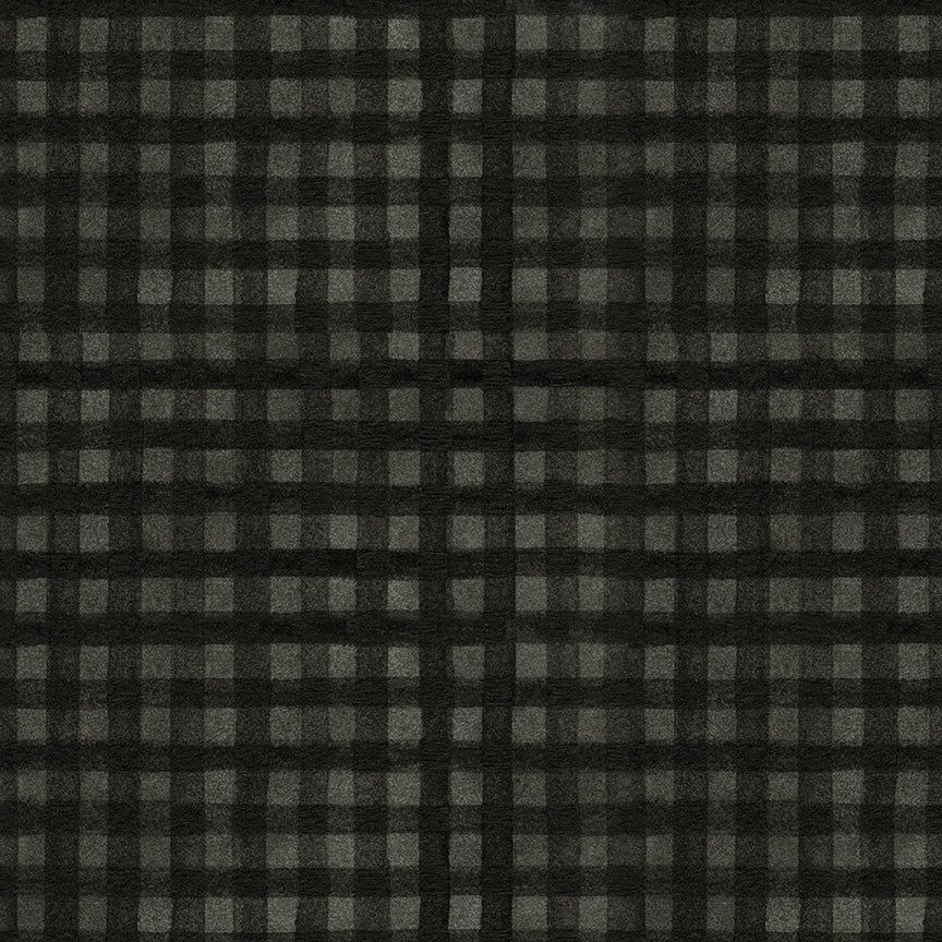 Northern Christmas Buffalo Check Black by Teresa Korgut for Riley Blake Designs