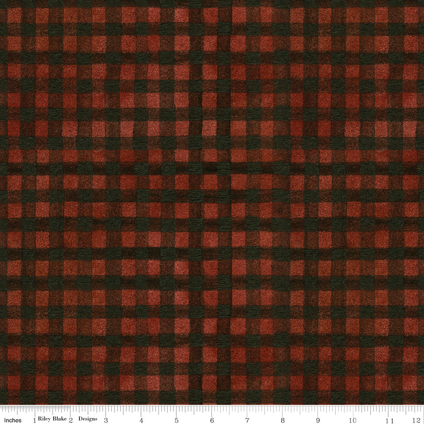 Northern Christmas Buffalo Check Red by Teresa Korgut for Riley Blake Designs