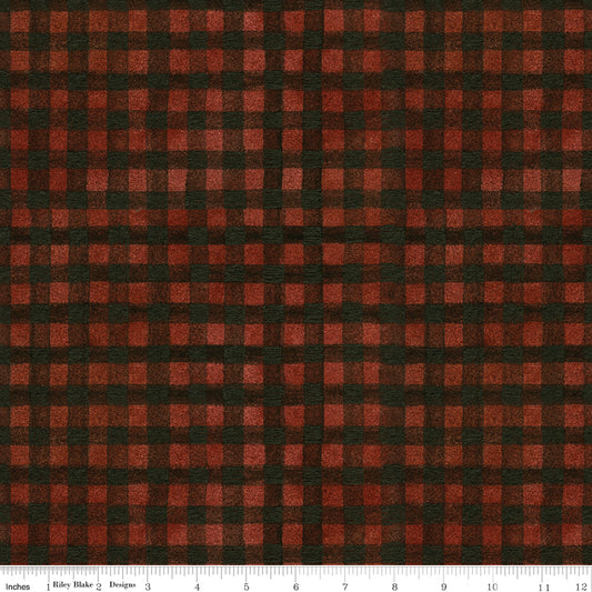 Northern Christmas Buffalo Check Red by Teresa Korgut for Riley Blake Designs