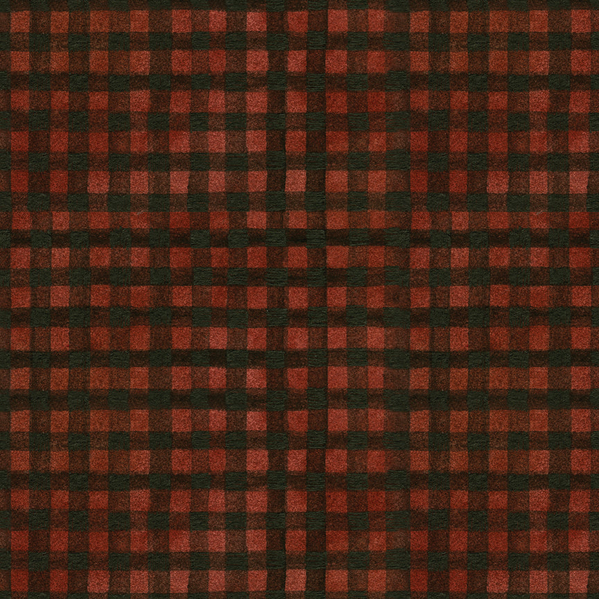 Northern Christmas Buffalo Check Red by Teresa Korgut for Riley Blake Designs