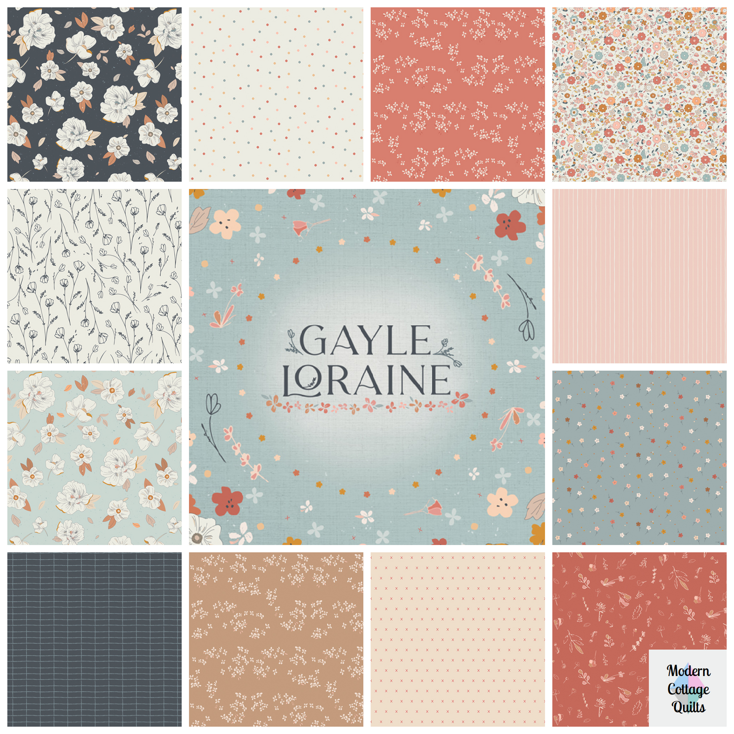 Gayle Loraine - Always Together Print - by Elizabeth Chappell for Art Gallery Fabrics