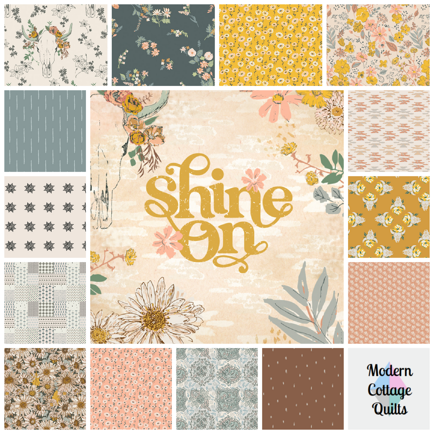 Shine On Collection Renewal Print by Sharon Holland for Art Gallery Fabrics