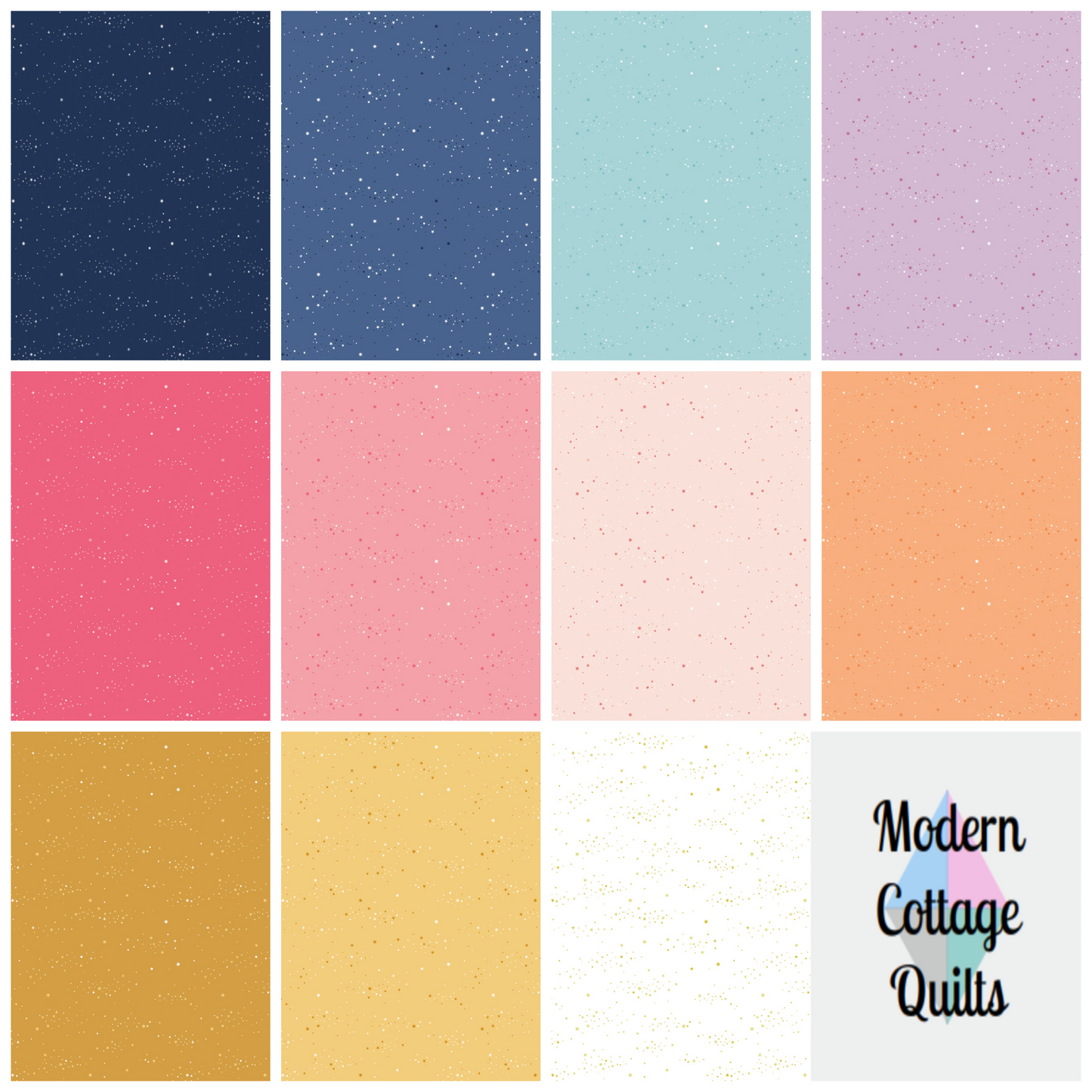 Starlight Riley Blake Pattern Essence Collection - Starlight Fat Quarter Bundle - by Fran Gulick of ...