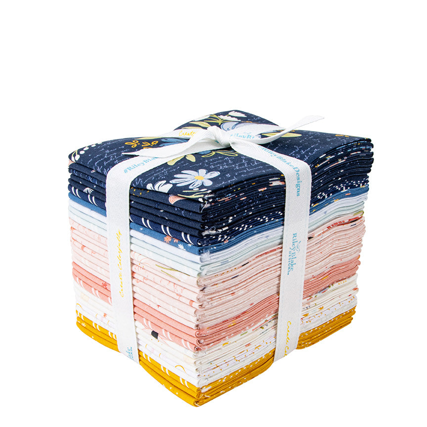 Between The Pages Fat Quarter Bundle by Fran Gulick of Cotton and Joy for Riley Blake Designs