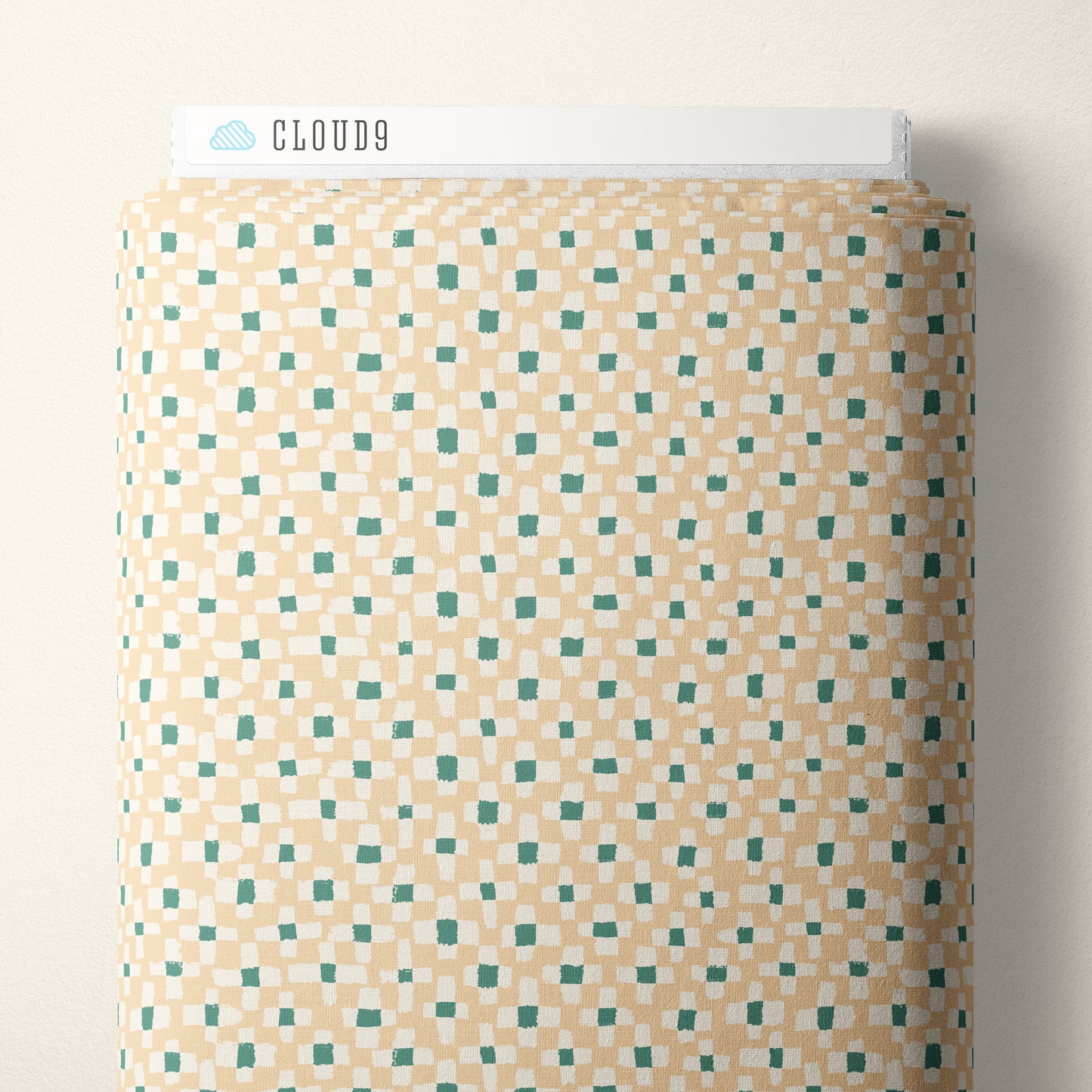 Kindred Comforts Organic Cotton Collection Mending Print in Pale Pink by Tanya Celia for Cloud 9 Fabrics