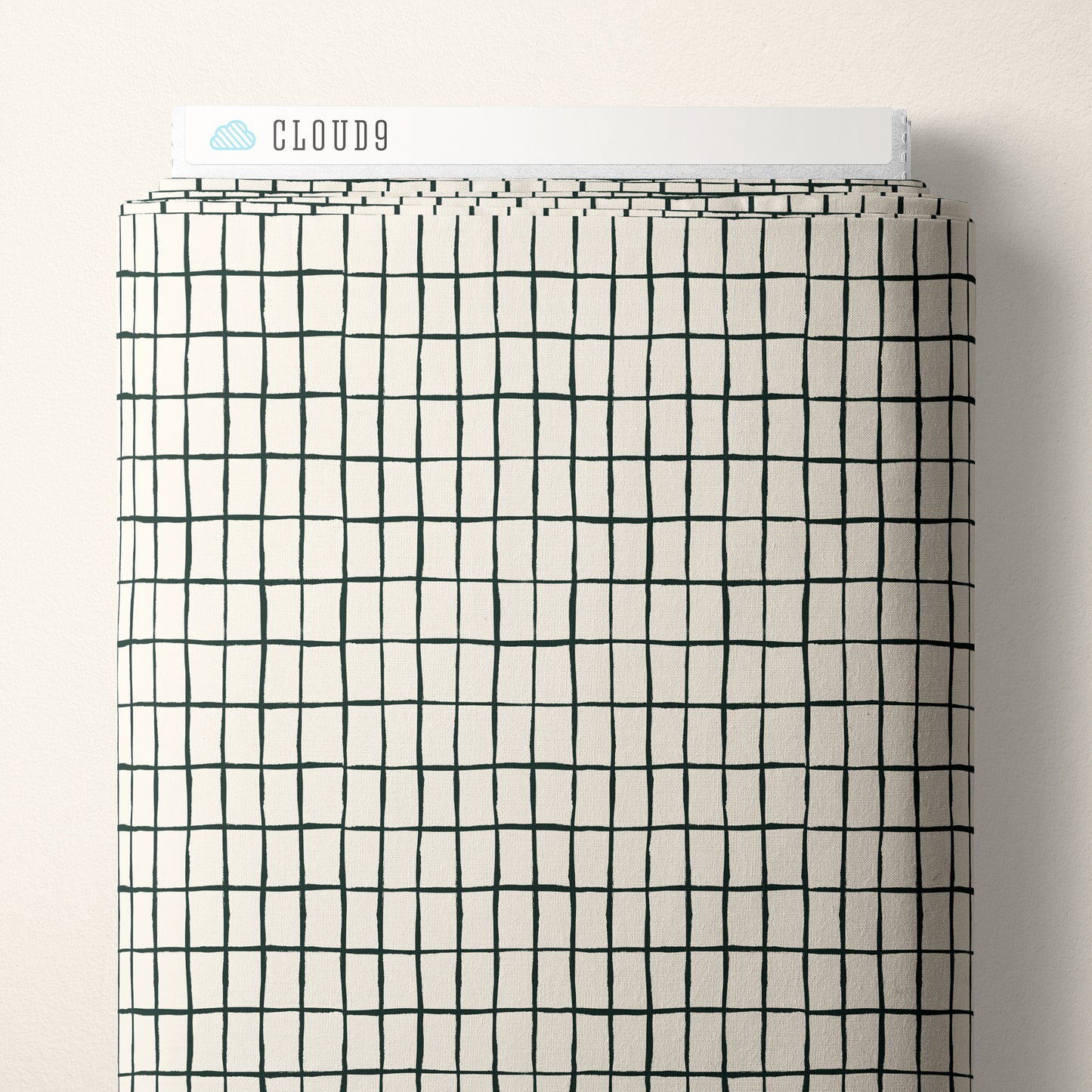 Kindred Comforts Organic Cotton Collection Zellige Print in Pine Green by Tanya Celia for Cloud 9 Fabrics