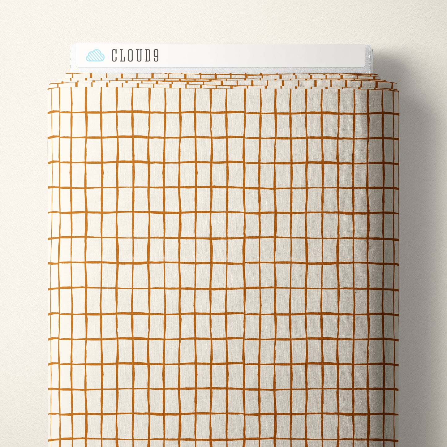 Kindred Comforts Organic Cotton Collection Zellige Print in Brown by Tanya Celia for Cloud 9 Fabrics
