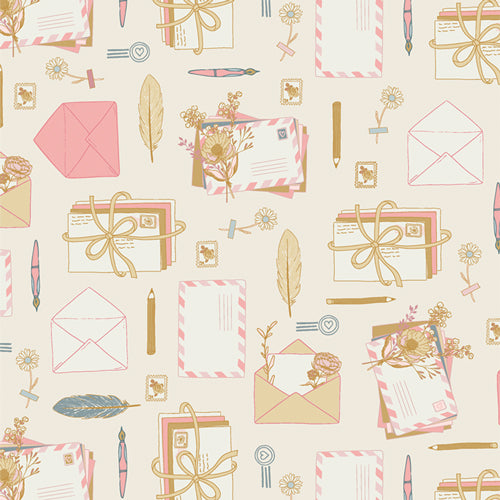 Love Letters Forever Yours Print by Becca Plymale for Art Gallery Fabrics